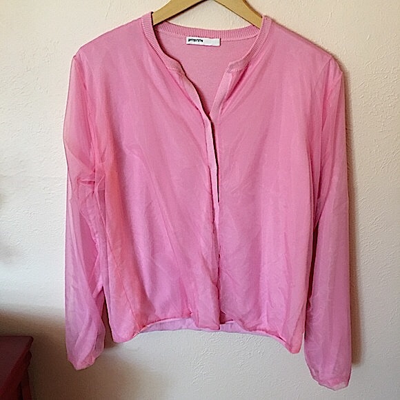 Vintage 90 Y2K gentryportofino Unique Barbiecore Retro Pink Cardigan Sweater Set - Picture 9 of 16